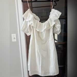 H&M Cream Ruffle Blouse
